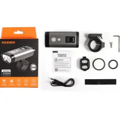 Voorlampen|Verlichting < Ravemen PR2000 Fietslamp Vooraan - Grijs