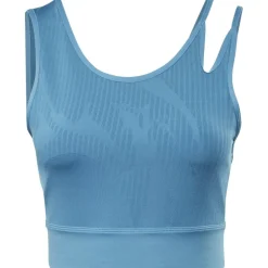 Reebok Knit Training Crop Top Dames - steely blue