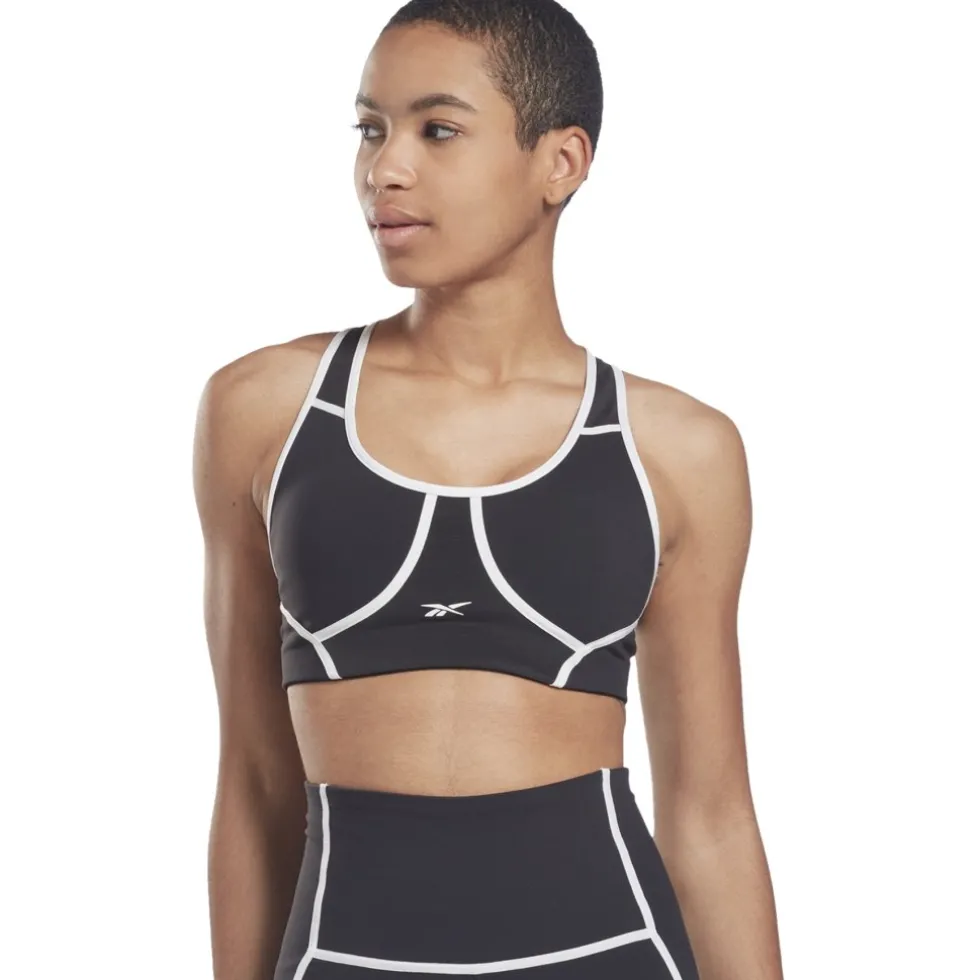 Reebok Lux Racer Colorblock Sport-BH Dames - black