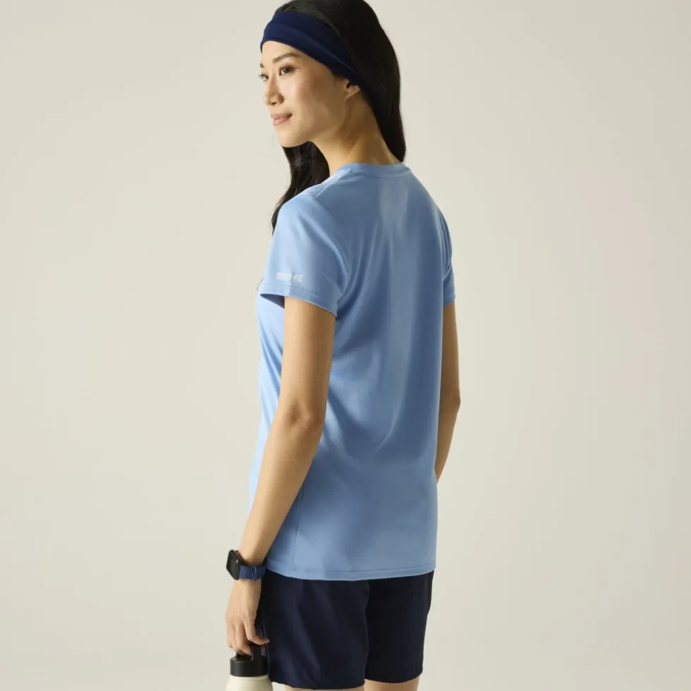 Regatta Fingal Slogan T-Shirt Dames - Washed Denim ZYA