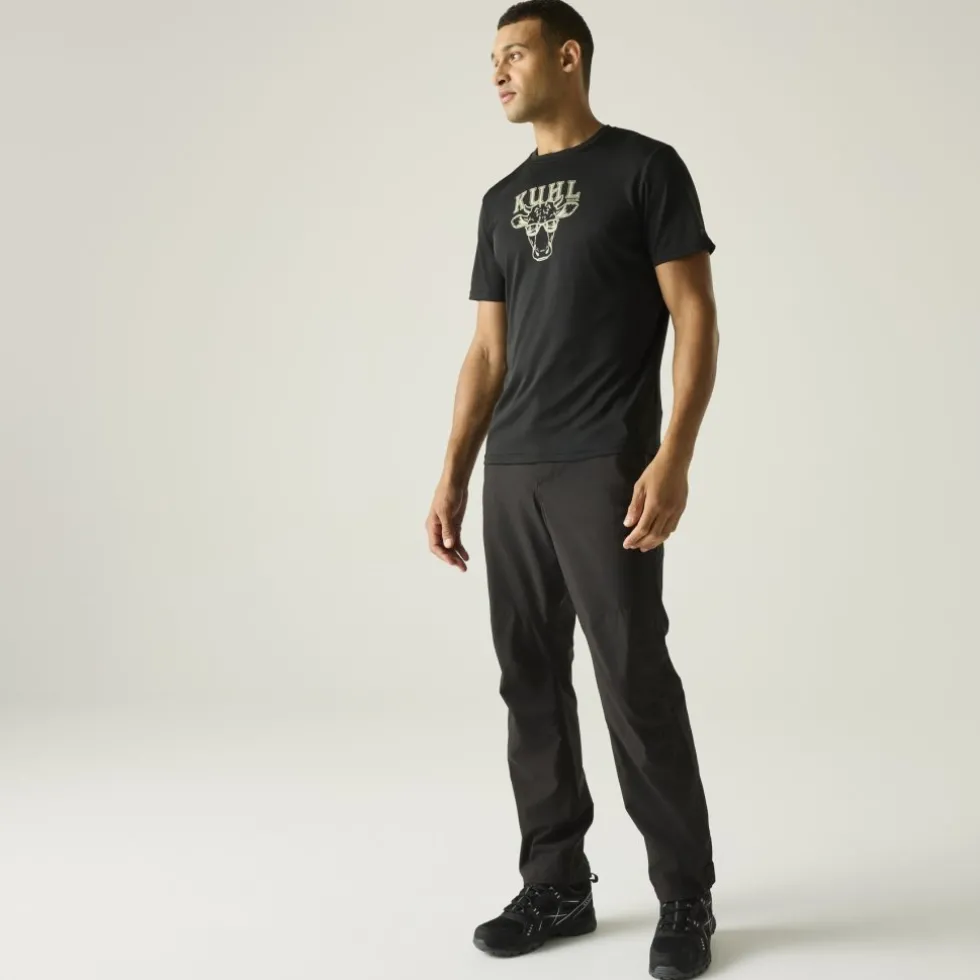 Regatta Fingal Slogan T-Shirt Heren - Black 800