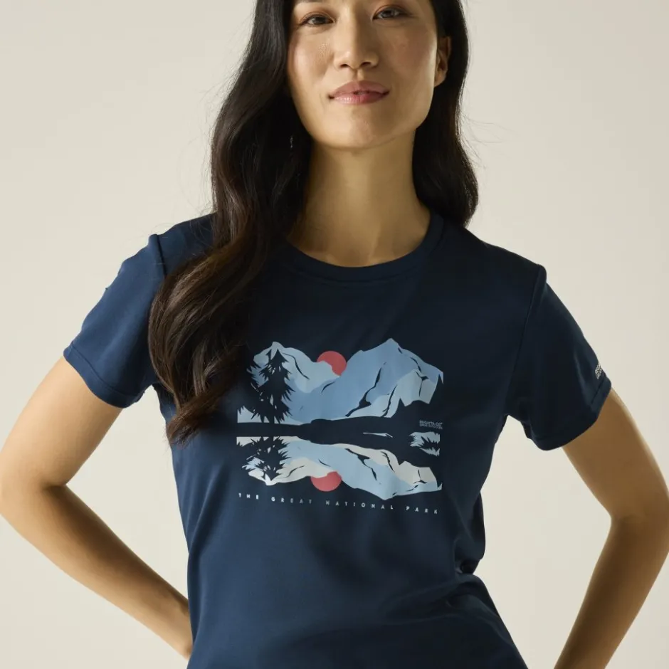 Shirts & Midlayers|T-Shirts & Tops < Regatta Fingal T-Shirt Dames - Navy 5