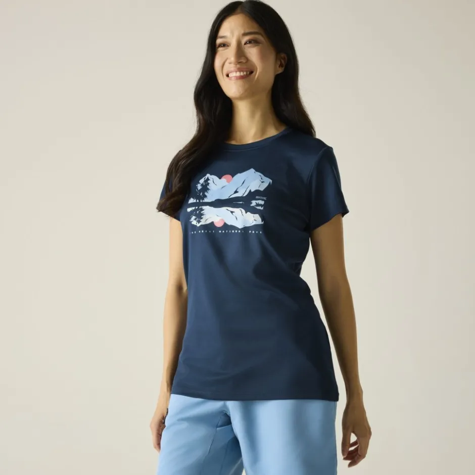 Shirts & Midlayers|T-Shirts & Tops < Regatta Fingal T-Shirt Dames - Navy 5