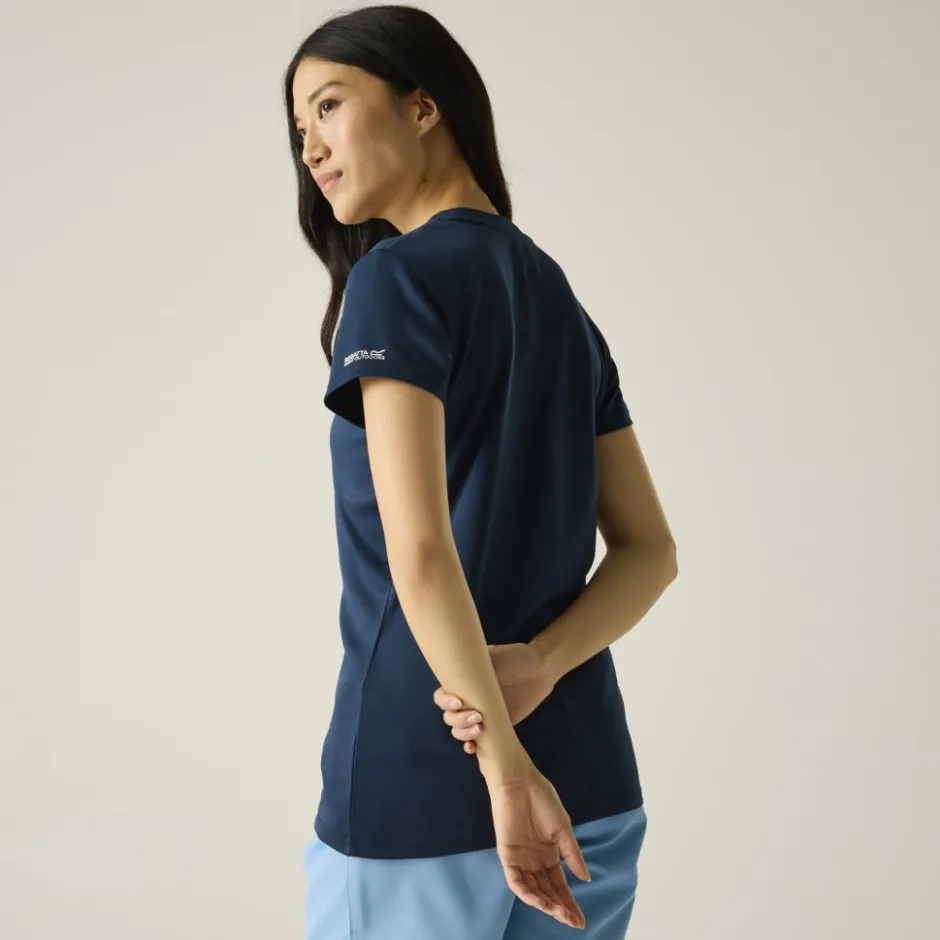 Shirts & Midlayers|T-Shirts & Tops < Regatta Fingal T-Shirt Dames - Navy 5