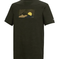 Regatta Fingal T-Shirt Heren - Dark Khaki Marl ZMV
