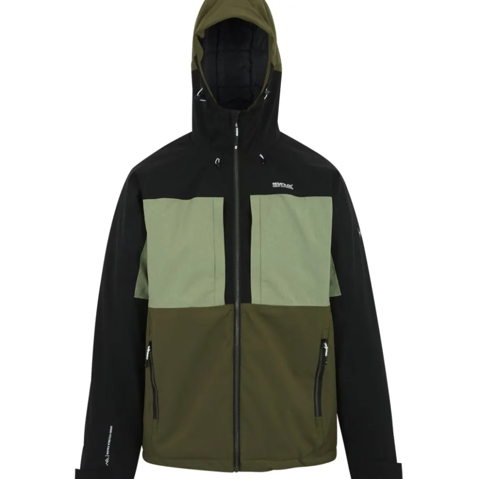 Jassen & Vesten < Regatta Maland Geïsoleerde Jas Heren - Oil Green/Black/Olive Night ZP7