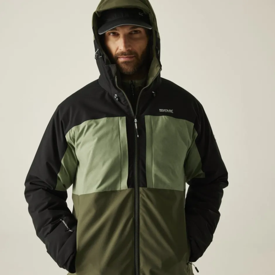 Jassen & Vesten < Regatta Maland Geïsoleerde Jas Heren - Oil Green/Black/Olive Night ZP7