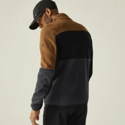 Regatta Ormont Fleece Jas Heren - Nut Brown/Black/Ash ZK3