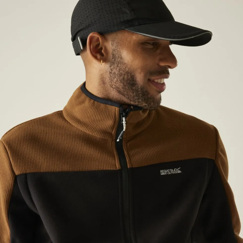 Regatta Ormont Fleece Jas Heren - Nut Brown/Black/Ash ZK3