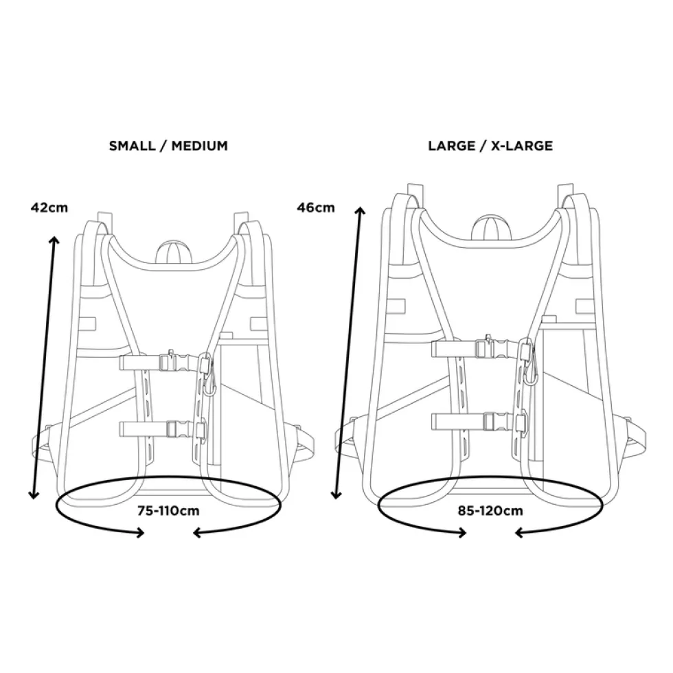 Restrap Adventure Race Vest met Drinksysteem - S/M - zwart