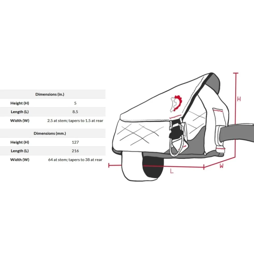 Revelate Designs Mag Tank - Bovenbuis Tas 1.0L - Zwart