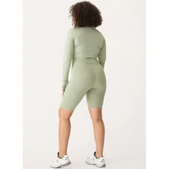 Röhnisch Seamless Crop Shirt met Lange Mouwen Dames - Desert Sage