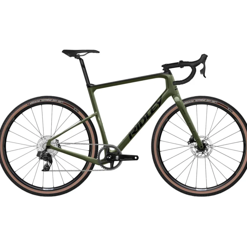 Ridley KANZO ADVENTURE - Rival AXS XPLR - Carbon Gravel Bike - 2025 - army green metallic