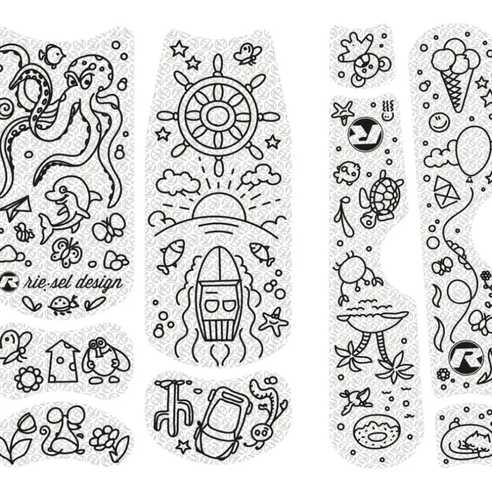 rie:sel design kids:tape Kiddo Beschermfolie voor het Frame - doodle black
