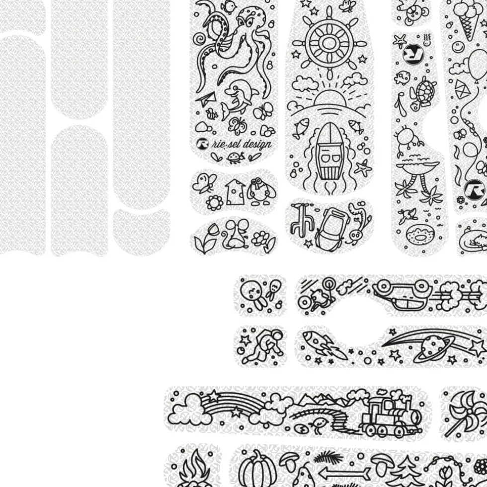 rie:sel design kids:tape Kiddo Beschermfolie voor het Frame - doodle black