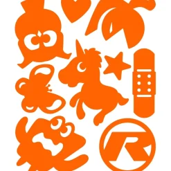 rie:sel design re:flex kids Reflecterende Sticker - charm orange