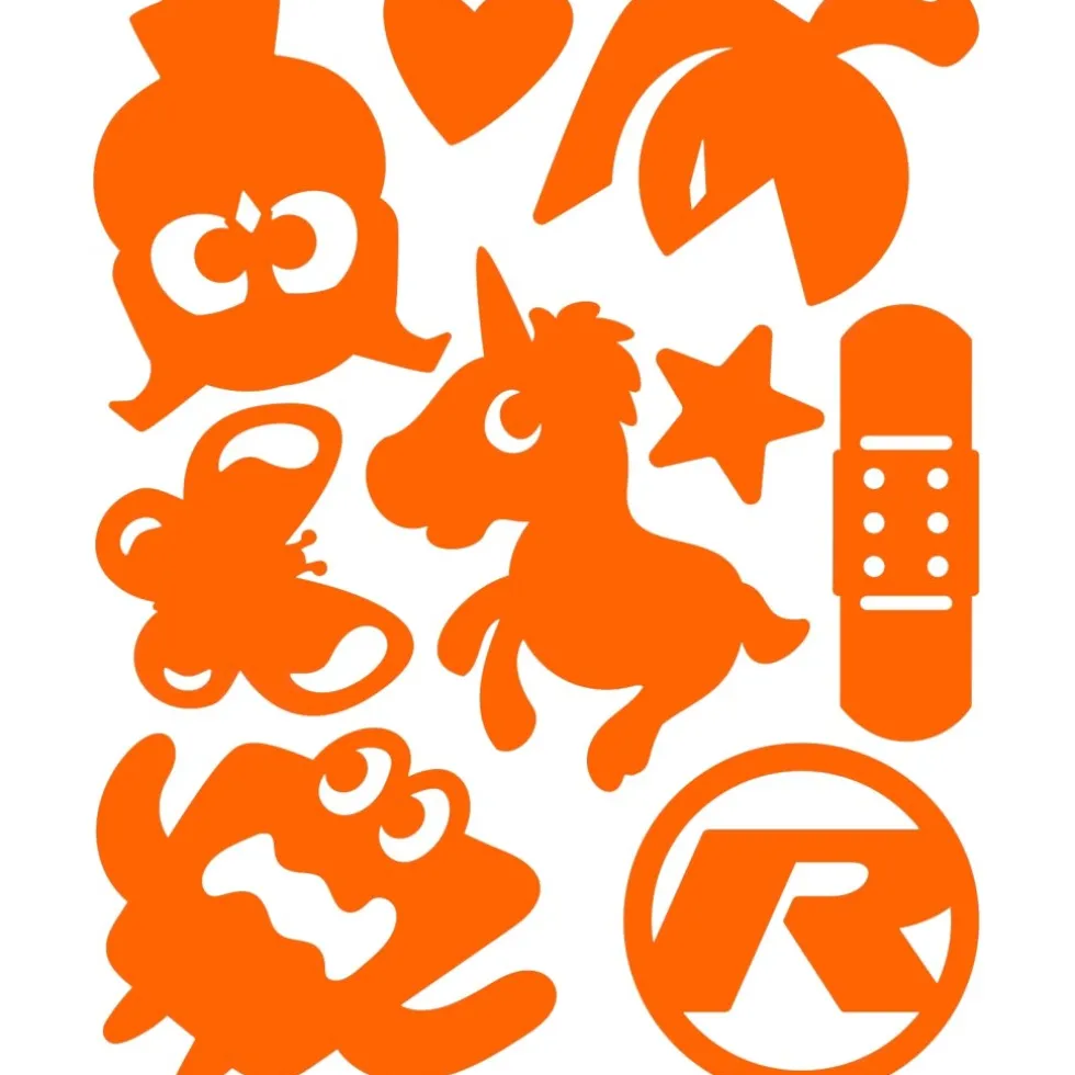 rie:sel design re:flex kids Reflecterende Sticker - charm orange