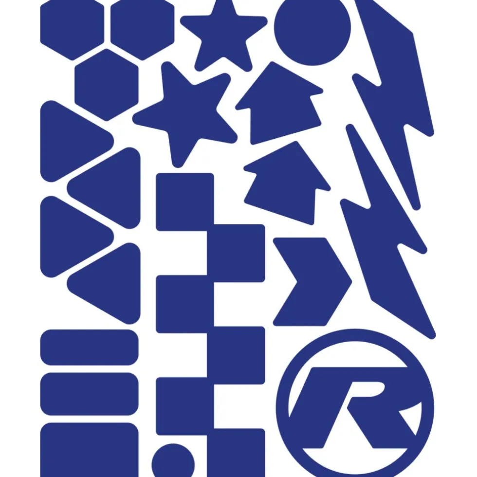 rie:sel design re:flex kids Reflecterende Sticker - forms blue