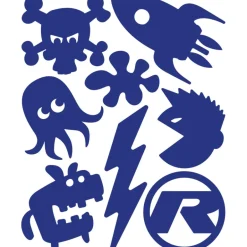 Verlichting|Reflectoren < rie:sel design re:flex kids Reflecterende Sticker - rascal blue