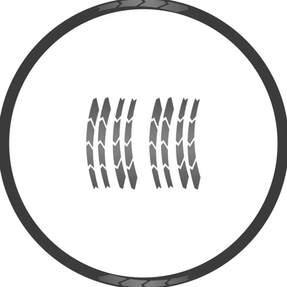 rie:sel design re:flex - Reflecterende Velgstickerset - stealth