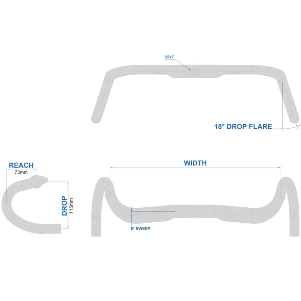 Ritchey WCS Butano Handlebar - 31.8 | Gravel - Blatte Black
