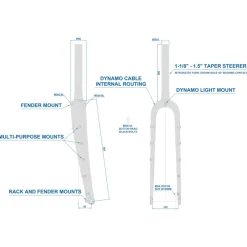 Ritchey WCS Carbon Adventure Gravel Vork - Tapered | Flat Mount | 12x100mm - Matte UD
