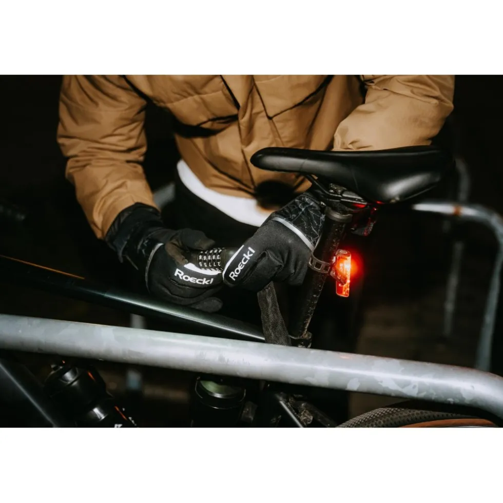 Roeckl Sports Vorbach Fietshandschoenen - black/dark seaweed 9041
