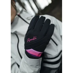 Winterhandschoenen < Roeckl Sports Waldau 2 Fietshandschoenen Damen - black/bubblegum 9304
