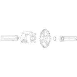 Rotor eKAPIC Crank Arms - eMTB | ISIS - for Bosch Gen4 (QF 171 mm) - zwart