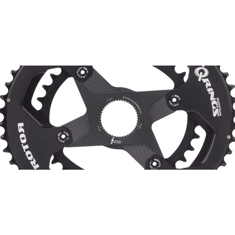 Rotor Q-Rings ALDHU 3D+ Outer Road Chainring - BCD 110x4 - oval - black