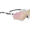 Alpine & Skibrillen < Rudy Project Cutline Bril - White Gloss - RP Optics Multilaser Rose Gold