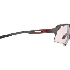 Racefietsbrillen < Rudy Project Deltabeat Bril - Photochromic Lens - Charcoal Matte/ImpactX 2 Red