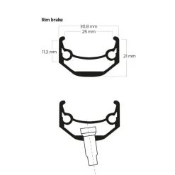 Ryde Andra 40 - 27.5 Inch Clincher Rim - black