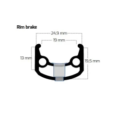 Ryde Sputnik R - 28 Inch Clincher Rim - black