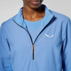 Salewa Pedroc Dry Wind Half Zip Shirt met Lange Mouwen Dames - morning blue 3150