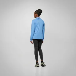 Salewa Pedroc Dry Wind Half Zip Shirt met Lange Mouwen Dames - morning blue 3150