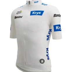 Wielershirts < Santini Bet Young Rider Fiethirt met Korte Mouwen Heren - Tour de France™ 2025 Collection Fan Line - RE97175CTDFBYR - wit BI