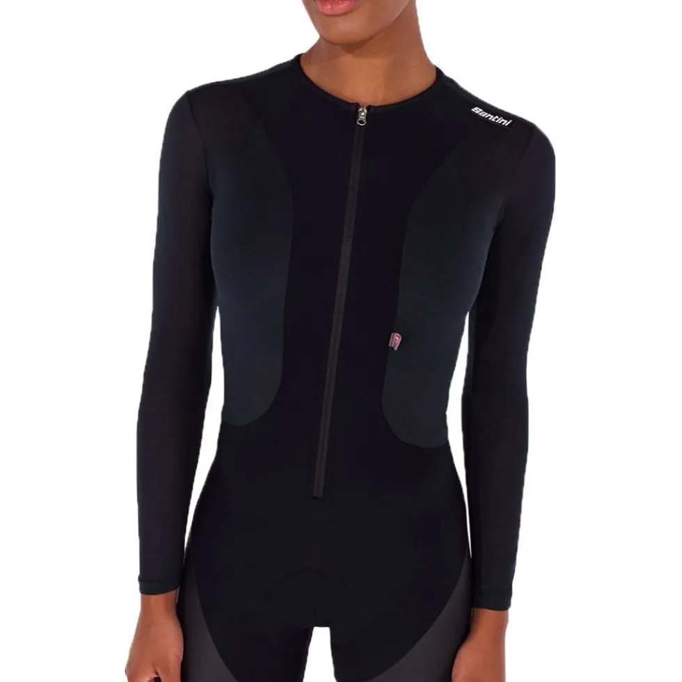 Santini Dry Fietsbroek met Bretels Dames 5W1182C3WVEGADRY - zwart NE