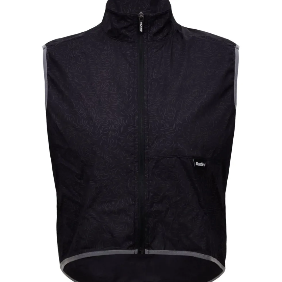 Santini High Vis Windvest Heren 4M55075HIVIS - zwart NE