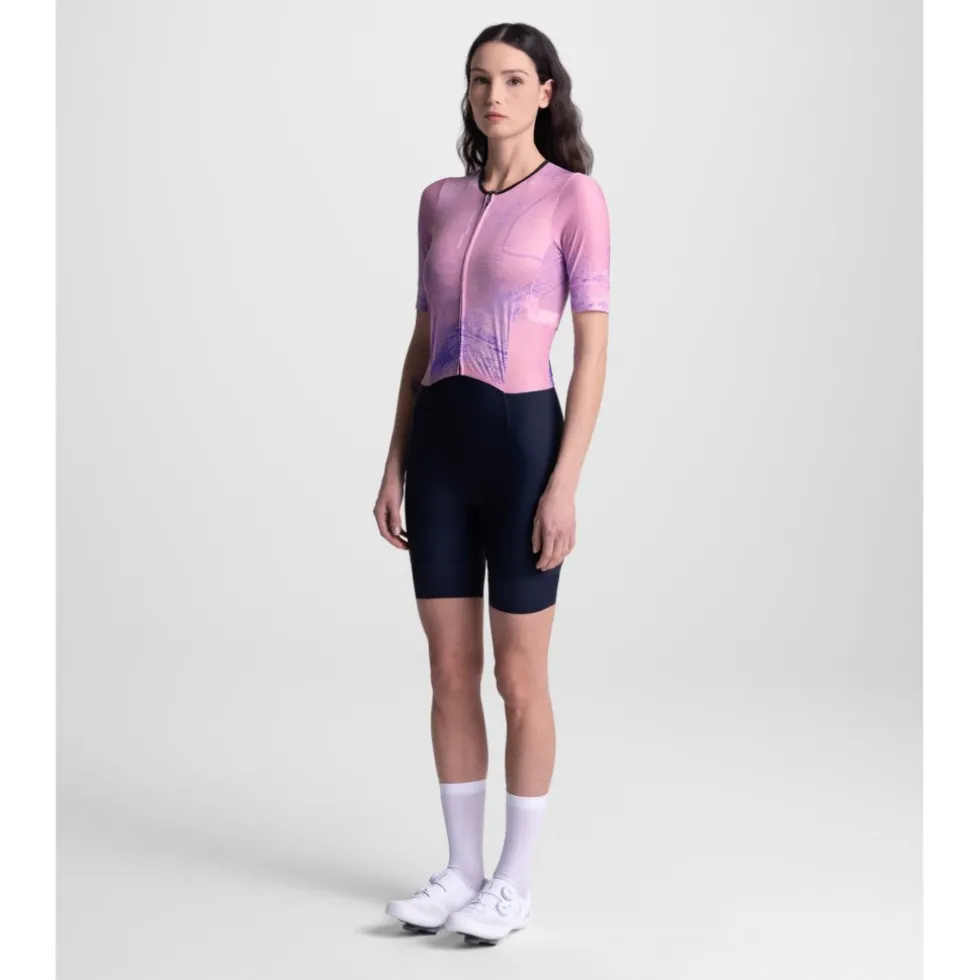 Santini Leaf Mot Trisuit Dames 6T774LIMGLEAFMOT - lilla LL