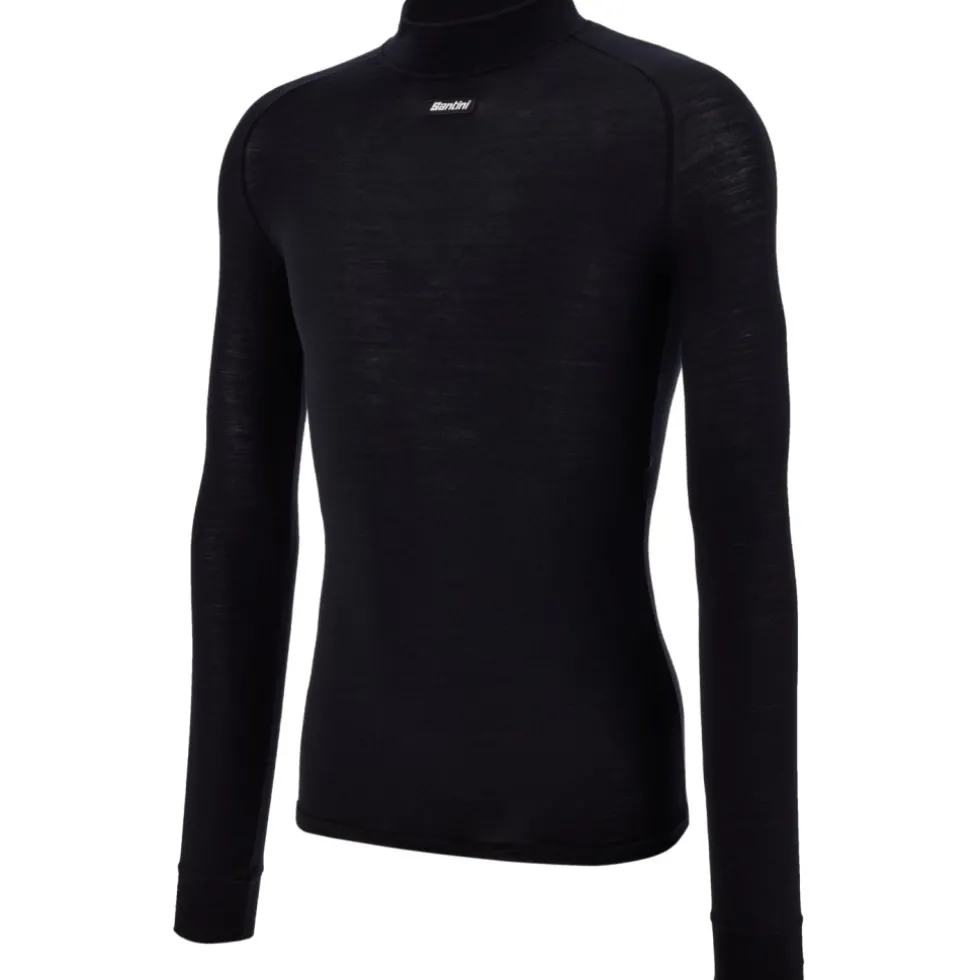 Santini Next 2 Skin Hemd met Lange Mouwen Heren BM005GLLN2S - zwart NE
