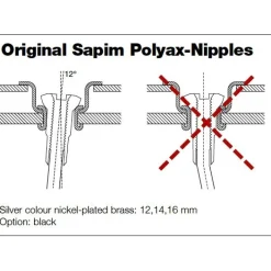 Sapim Polyax Aluminium Nipple 2mm - Double Square