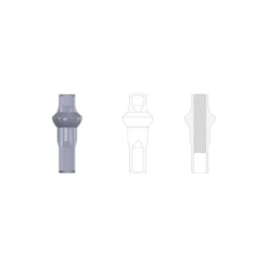 Sapim Polyax Aluminium Nipple 2mm - Double Square