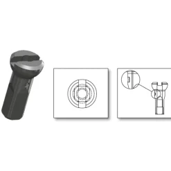 Sapim Polyax Brass Nipple 2 mm - Secure Lock
