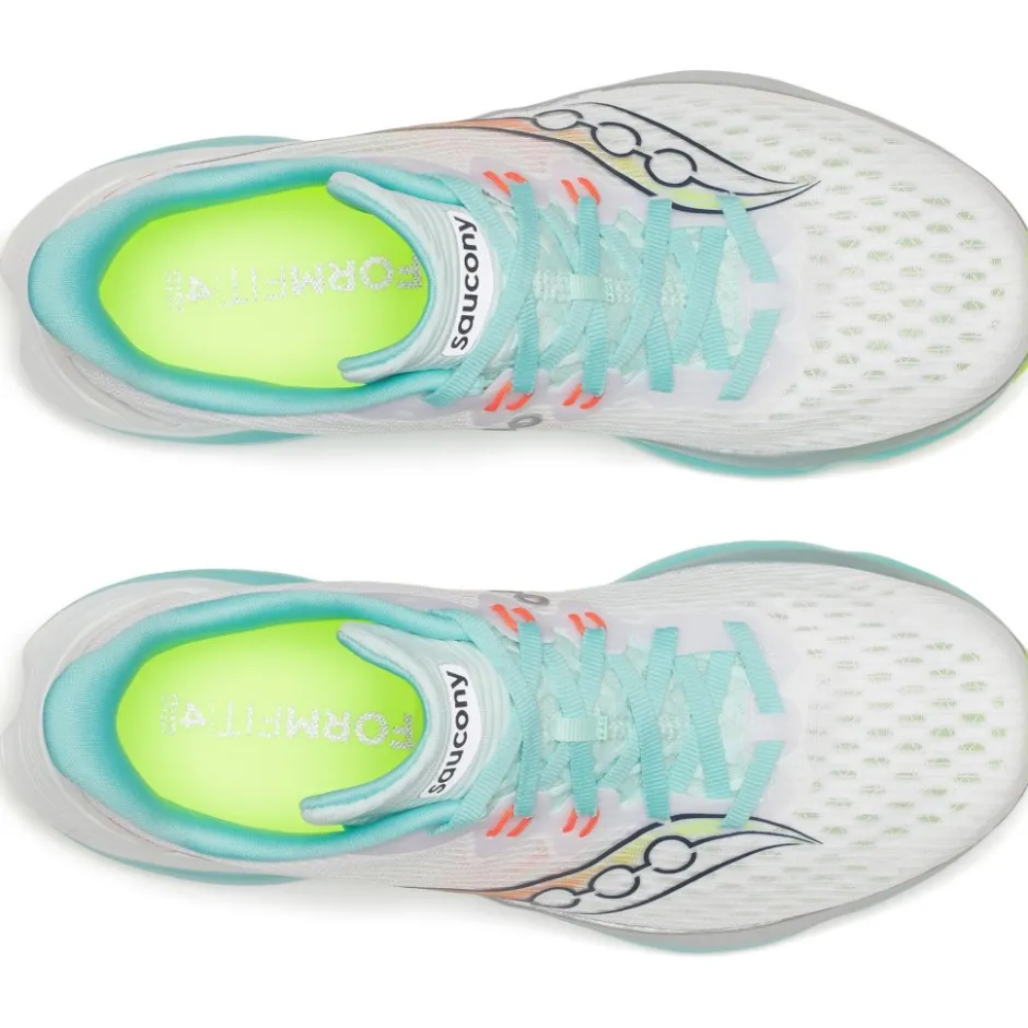 Hardloopschoenen Dames|Schoenen < Saucony Kinvara 16 Hardloopschoenen Dames - white/aqua