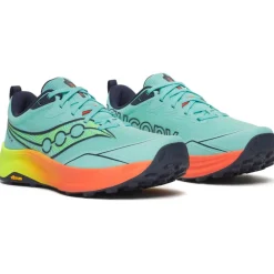 Saucony Peregrine 16 Hardloopschoenen Heren - splash/citron