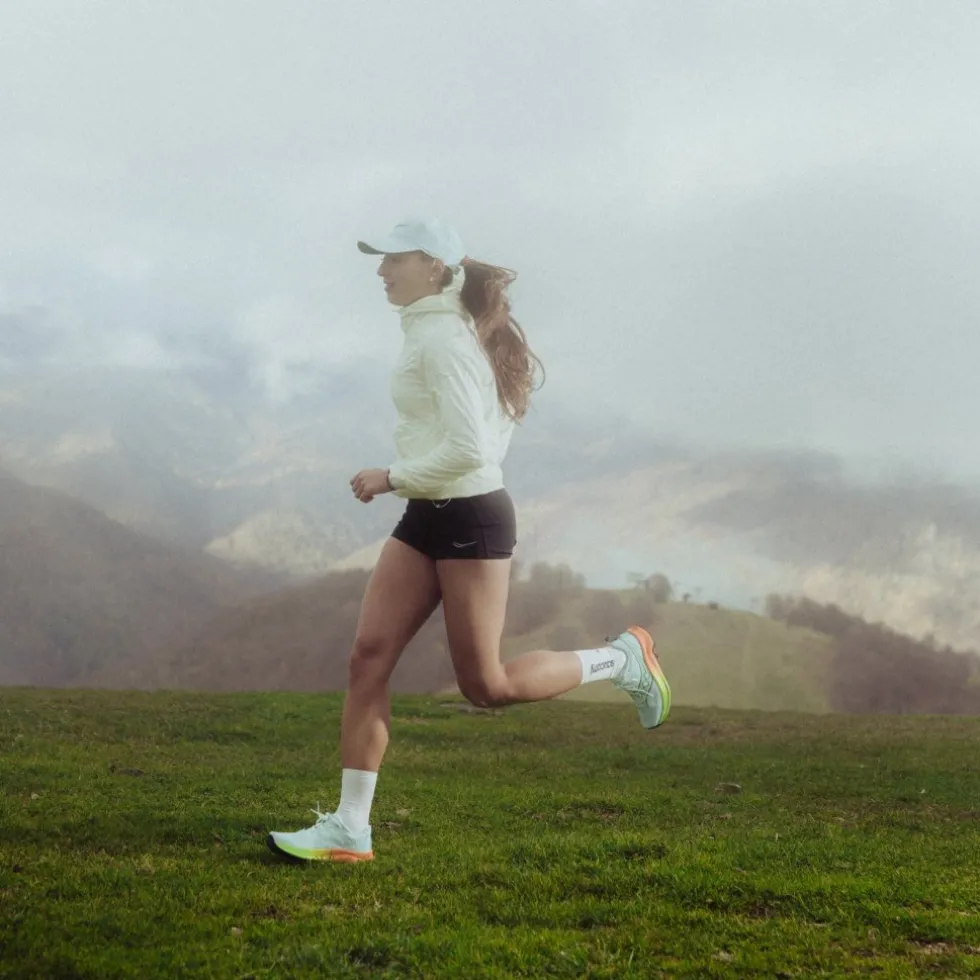 Saucony Peregrine 16 Hardloopschoenen Vrouwen - aqua/citron