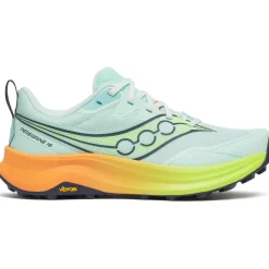 Saucony Peregrine 16 Hardloopschoenen Vrouwen - aqua/citron
