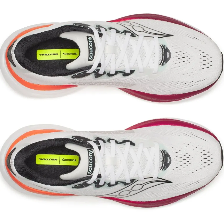Hardloopschoenen Voor Op De Weg|Hardloopschoenen Heren < Saucony Ride 19 Hardloopschoenen Heren - white/crimson