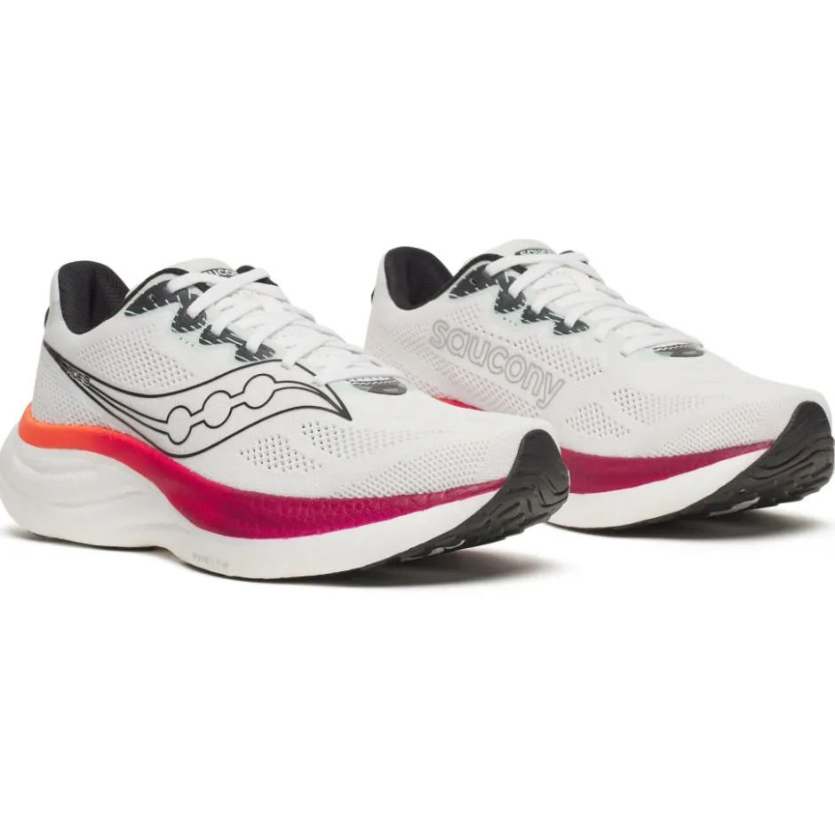 Hardloopschoenen Voor Op De Weg|Hardloopschoenen Heren < Saucony Ride 19 Hardloopschoenen Heren - white/crimson